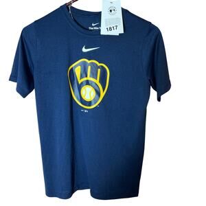 Milwaukee Brewers Youth T Shirt Med 10/12